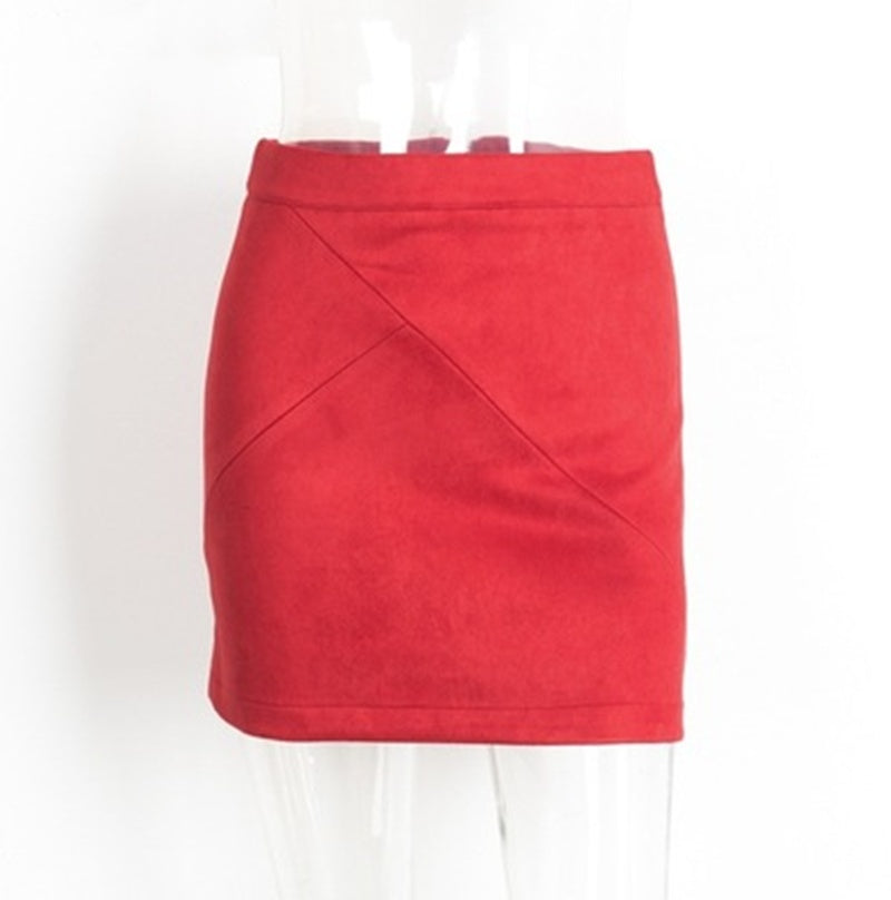 Leder-Wildleder Bleistiftrock – Eleganter Minirock mit figurbetonter Passform